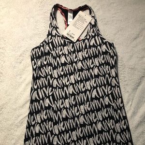 Ivivva by lululemon Happy Livin’ Tank size 14 color black and white